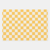 Checkerboard Yellow Pink Green Preppy Retro Fun Geschenkpapier Set (Vorderseite)