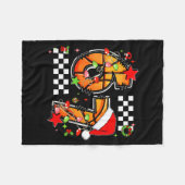 Checkered 67 Basketball Santa Hat Christmas Six Se Fleecedecke (Vorderseite (Horizontal))