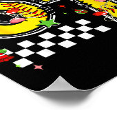 Checkered 67 Softball Santa Hat Christmas Six Seve Poster (Ecke)