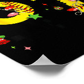 Checkered 67 Softball Santa Hat Christmas Six Seve Poster (Ecke)