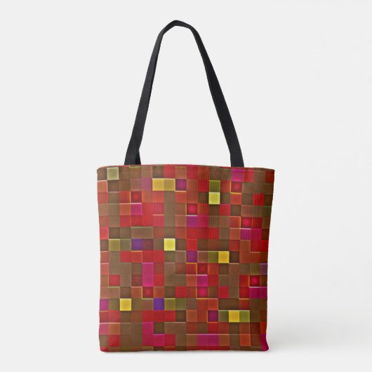 "Checkered Affair" (Medium) Shoulder Tote Tasche (Rückseite)