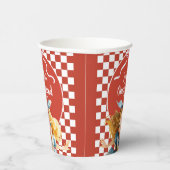 Checkered Alice in ONEDERLAND 1st Birthday Party Pappbecher (Rechts)