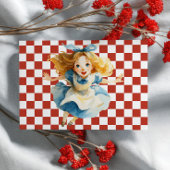 Checkered Alice in ONEDERLAND 1st Birthday Photo Einladung