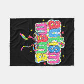 Checkered Autism Mama Coquette Bow Autism Awarenes Fleecedecke (Vorderseite (Horizontal))