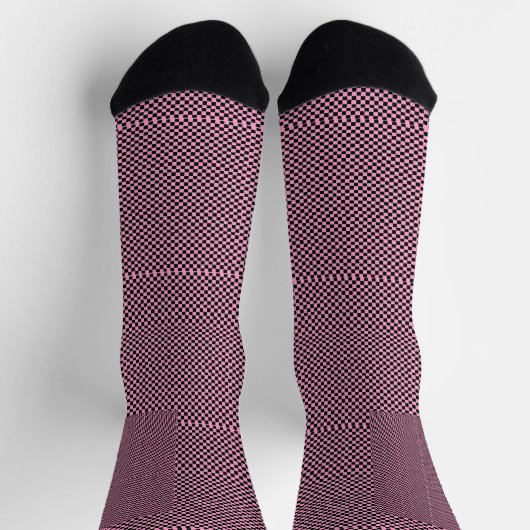 Checkered black and pink socks socken (Oben)