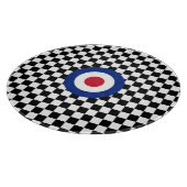 Checkered Black Racing Target Mod Schneidebrett (Ecke)