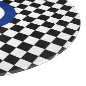 Checkered Black Racing Target Mod Schneidebrett (Ecke)