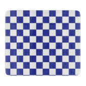 Checkered Blue and White Schneidebrett (Vorderseite)