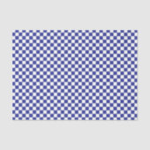 Checkered Blue and White Tissue Paper Seidenpapier (Vorderseite)