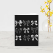 Checkered Bow Coquette Funny Gift Tee Women, Men  Karte (Gelbe Blume)