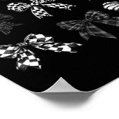 Checkered Bow Coquette Funny Gift Tee Women, Men  Poster (Ecke)