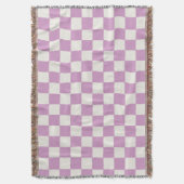 Checkered Checkerboard in Lavender Girls Schlafzim Decke (Vorderseite Vertikal)