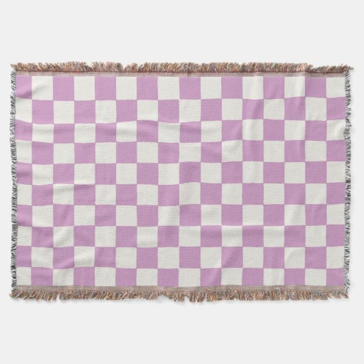 Checkered Checkerboard in Lavender Girls Schlafzim Decke (Vorderseite)