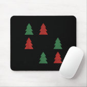 Checkered Christmas Tree Graphic Crewneck Swea Fun Mousepad (Mit Mouse)