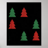 Checkered Christmas Tree Graphic Crewneck Swea Fun Poster (Vorne)