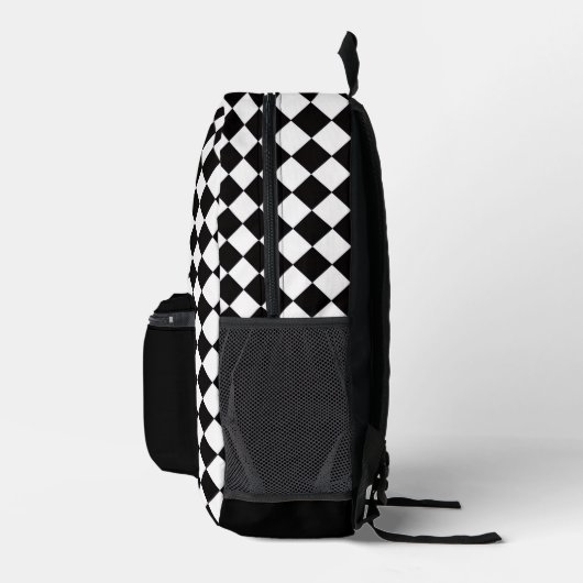 Checkered Design Backpack Bedruckter Rucksack (Rechts)