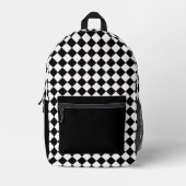Checkered Design Backpack Bedruckter Rucksack (Vorderseite)