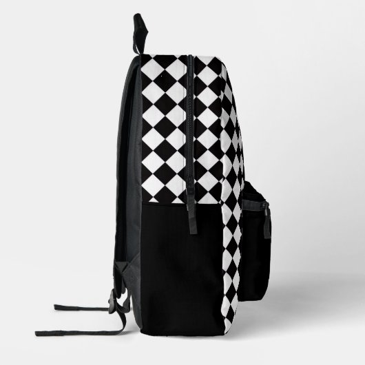 Checkered Design Backpack  Bedruckter Rucksack (Links)