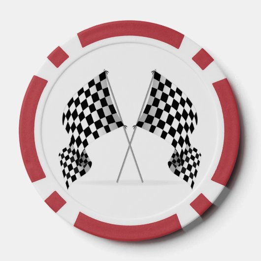 Checkered Flag Design Poker Chips (Rückseite)