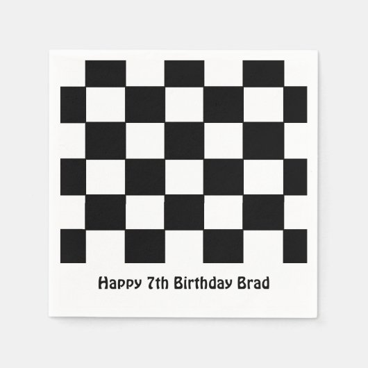 "Checkered Flag" Papier Napkins Serviette (Vorderseite)