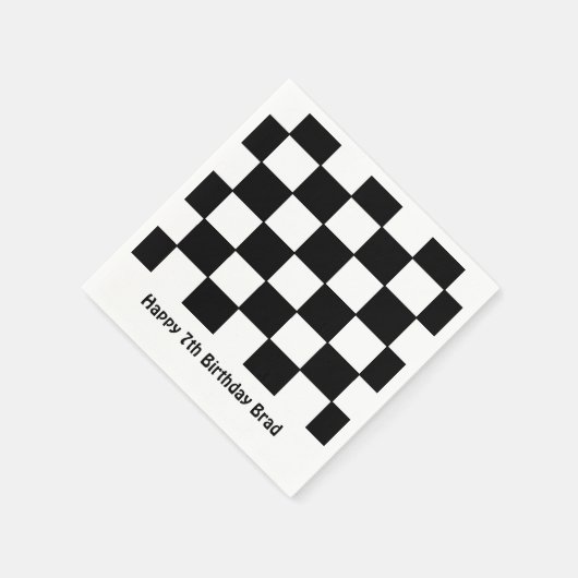 "Checkered Flag" Papier Napkins Serviette (Ecke)