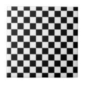 Checkered Flag Racing Chess Checkers Chessboard Fliese (Vorderseite)