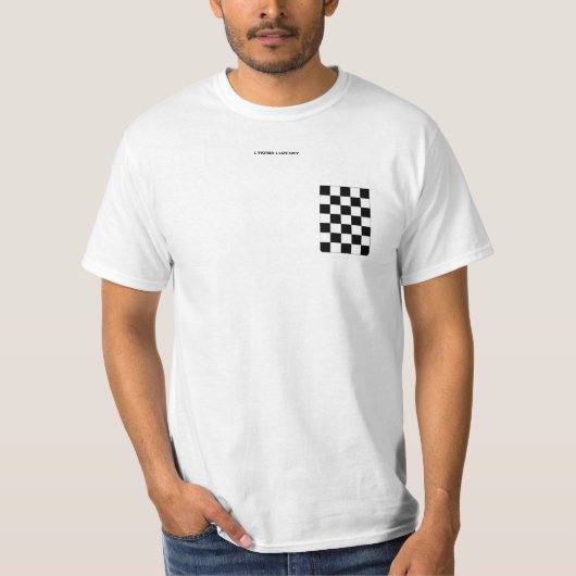 Checkered Flaggen-Faketasche T-Shirt (Vorderseite)