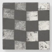 Checkered Flaggen-Untersetzer Steinuntersetzer (Vorderseite)