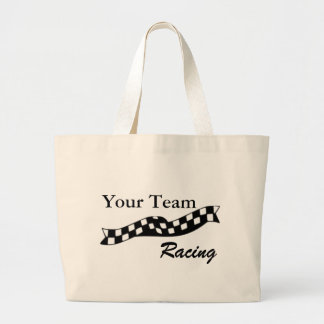 Checkered Flaggeswoop-Rennen-Team-Taschen-Tasche Jumbo Stoffbeutel