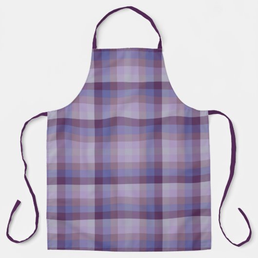 Checkered Grape Lavender Magenta Blue Purple Schürze (Vorderseite)