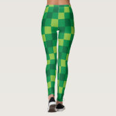 Checkered grüne Leggings (Rückseite)