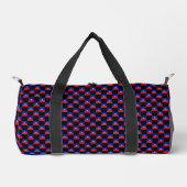 Checkered Haiti Flag Muster Duffle Bag (Vorderseite)