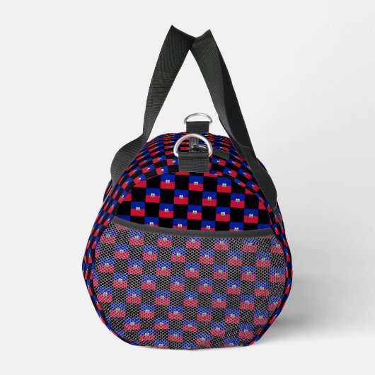 Checkered Haiti Flag Muster Duffle Bag (Rechts)