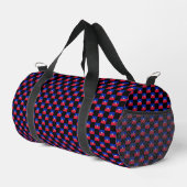 Checkered Haiti Flag Muster Duffle Bag (Rechte Ecke)