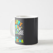 Checkered Happy New Year 2026 Disco Ball New Year  Kaffeetasse (Vorderseite Links)