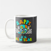 Checkered Happy New Year 2026 Disco Ball New Year  Kaffeetasse (Links)