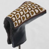 Checkered Hearts in Warm Cocoa Golf Headcover (3/4 Vorderseite)