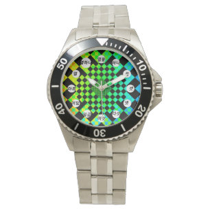 Checkered Illusion (K Face) von Kenneth Yoncich Armbanduhr