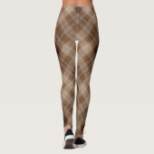 Checkered karierte Leggings Browns und TANs (Rückseite)