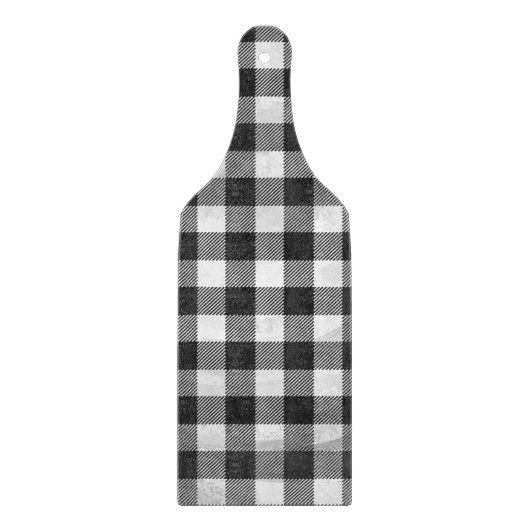 Checkered kariertes Schwarzweiss Schneidebrett (Vorderseite)