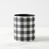 Checkered kariertes Schwarzweiss Tasse (Zentrum)
