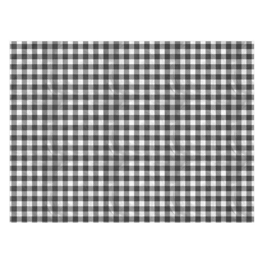 Checkered kariertes Schwarzweiss Tischdecke (Vorderseite (Horizontal))