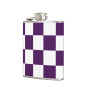 Checkered Lila und weiß Flachmann (Links)
