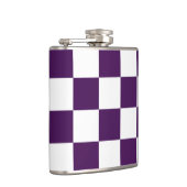 Checkered Lila und weiß Flachmann (Rechts)