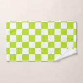 Checkered Limones Grünes und Weiß Badhandtuch Set (Handtuch)