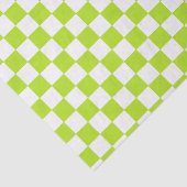 Checkered Limones Grünes und Weiß Seidenpapier (Ausschnitt)