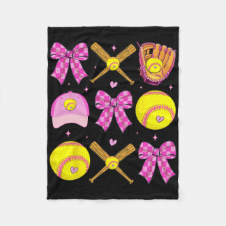 Checkered Mama Bow Cute Softll Mom Women Game Day  Fleecedecke