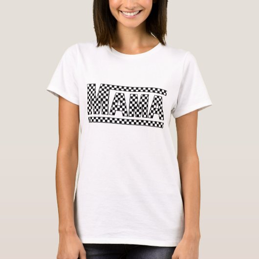 Checkered Mama Tshirt - Passend zu Ihrem Mini (Vorderseite)