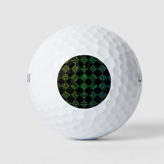 Checkered Moire von Kenneth Yoncich Golfball (Vorderseite)