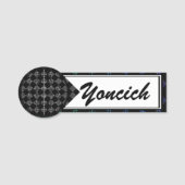 Checkered Moire von Kenneth Yoncich Namensschild (Vorderseite)